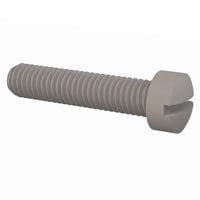 Essentra Components 011032F087 Machine Screw Fillister Slotted Screw, #10-32 Thread, 7/8 Lg