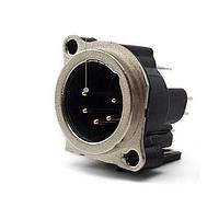 Io Audio Technologies IO-XLR3-M-BV Connectors 3-Pin XLR, Male, Vertical, PCB Mount, Separate Ground Pin, Metal Face Plate