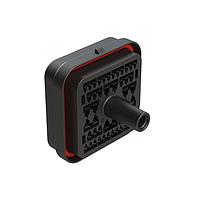 Amphenol SINE Systems ARB12-48PDR-L018 Connectors 48 Position Receptacle with Flange, Reduced Diameter Seal, Keyed D, Black