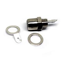 Deltron 431-0100 Professional Phono Panel Socket NICKEL BLACK