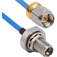 Amphenol SV Microwave FB292-085-MSLPSMA-120 RF Cable Assemblies 2.92mm BKHD F SMA Low Profile M12"Cable