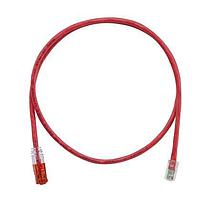 Panduit UTPKCH5MRD Cat 5e Keyed Copper Patch Cord, Cat 5e, Red UTP
