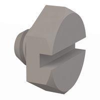 Essentra Components 010632X009 Hex Slotted Hex Slotted Screw, #6-32 Thread, 3/32 Lg