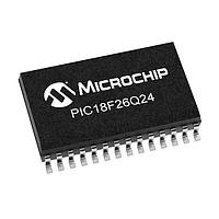 Microchip Technology PIC18F26Q24T-I/SO Microcontrollers 64KB Flash, 4KB RAM, 512bytes EEPROM, MVIO, 10b ADC2, 8b DAC, ACP, Comp, PWM,