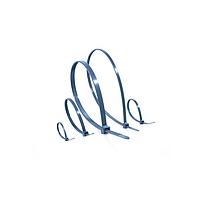 HellermannTyton 111-01665 - Metal Content Tie, 6" Long, 29lb Tensile Strength, PPMP, Blue, 100/pkg