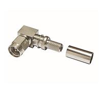 Amphenol Times Microwave Systems EZ-200-SM-RA-SS-X Connectors SMA Male (plug), crimp connector, right angle, no braid trim