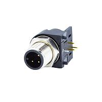 NorComp 861-005-21SR004 Circular Metric Connectors IP67 Female M12 Circular Connector 5 Position Right Angle Dip Solder