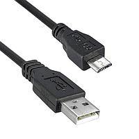 Qualtek Electronics 3025034-10 USB 2.0 USB 2.0 A Male to USB 2.0 Micro B Male, Black color, 28/24AWG, 10FT Length