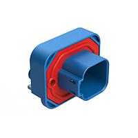 Amphenol SINE Systems AT13-6P2-BM01BLU Connectors RA Flng Mnt PCB Rcpt 6POS Gld Cont