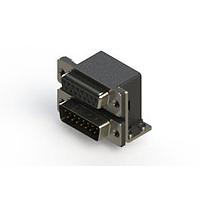 EDAC 664-015-664-052 Dual Port D-Sub Connectors Right-angle Dual Port D-Sub Connector