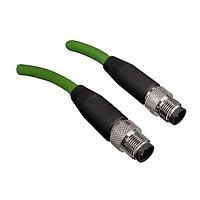 Stewart Connector BC-MADD010M Cat 6a M12 D-Code Cable Assembly  Cat6a  M12 D-Code to M12 D-Code  1 M