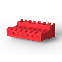 AMP Connectors - TE Connectivity 3-640601-7 Receptacle Housing FEED THRU WO TAB 7P L.R. red 22 AWG
