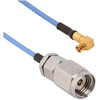 Amphenol SV Microwave 7016-0064 RF Cable Assemblies 2.4mm M to SMPM F RA 0.047 Cable 6in