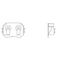Eagle Plastic Devices 12BH004-GR Battery Connectors CR2032 BATTERY CLIP