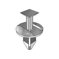 Essentra Components 495202 Push-In Rivet P/LOCK RIVET HOLE6.3 PAN4-7