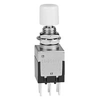 NKK Switches EB2061P-BB Sealed DPDT ON-(ON) 6A .315 DIA WHT CAP STRT PC