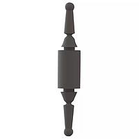 Essentra Components CBSPM-8 Snap-Lock Support CB Spt,Rubber Pull Mnt,.500 inSpc,Blk