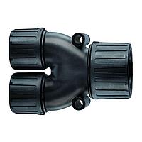 HellermannTyton 166-90372 Split HelaGuard Non-Metallic IP68 Fitting, Y-Divider, 3/4" reduce to 1/2", 0.75" Dia, PA66, Black, 3/pkg