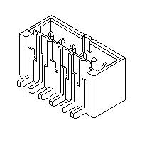 Molex 87437-0742 Shrouded 1.5mm WtB Hdr Vert S rt SMT 2.54SnLF 7Ckt