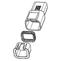 DEUTSCH - TE Connectivity 1011-120-0205 Accessories SEAL RET, 2P, GRY, DTP
