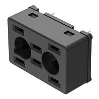 EAO 61-9823 Switch Hardware PANEL PLUG-RND BLK