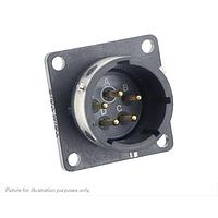 Eaton Souriau-Sunbank UTGX014D5PX Receptacles Square flange receptacle, without backshell, with 5 male PCB contacts, IP68/69K in unmated conditions, keying X