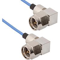 Amphenol SV Microwave MRSMA-047-MRSMA-120 RF Cable Assemblies SMA R/A M to SMA R/A M 12"Cable