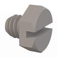 Essentra Components 3225020025 Slotted Hex Slotted Hex Screw, 1/4-20 Thread,  1/4 Lg