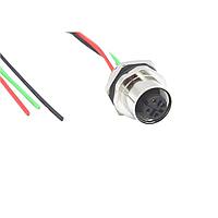 NorComp FPM12A04I12AF02 Sensor Cables / Actuator Cables M12 4P FML BRSS/NKL FRNT PG9 12 PIGTAIL