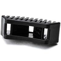 HellermannTyton MSBT1200HIRHSX2 Cable Tie Mounts Saddle Mount For Button Head Tie, 0.44"0.82" Mounting Hole, PA66HIRHSUV, Black, 25/pkg