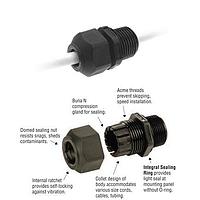 Heyco M4514 Cord Grips RLTCG 1/4 NPT BLACK NO NUT