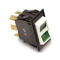 Carling Technologies LTIGK51-6S-WH-GN-NBL/125N Full-Sized Rocker Switch LTIGK516SWHGNNBL/125N