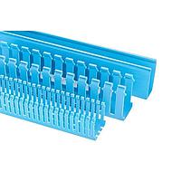 HellermannTyton 184-05524 Wire Ducting & Raceways High-Density Slotted-Wall Wiring Duct, 1" x 1", Non-Adhesive, PVC, Intrinsic Blue, 120 ft/ctn