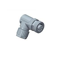 Amphenol LTW M12B-05BFFA-SR7001 Circular Metric Connectors M12 Circular Metric Connector, B Code, Metal, 4A, 05 pins, Female Connector, Female Contact, Right Angle, Screw Thread, Solder, Field Installable, F4.5 - F6.5mm, IP67 Mated