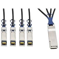 Tripp Lite N281-01M-BK Ethernet Cables / Networking Cables 40 GbE-10 GbE Pass DAC Cppr Breakout 1m