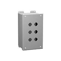 Hammond Manufacturing MPB12 12 Button Pushbutton Encl - 12 PB x 22.5mm 10.38 x 6.50 x 4.25" - ANSI61 Grey/Steel