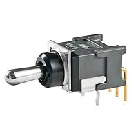 NKK Switches B13JH Toggle Switches ON-OFF-ON .248 BAT RIGHT ANGL PC .4VA