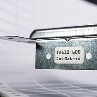 HellermannTyton TAG27-400 Thermal Transfer Label Dot Matrix Label, 0.75" x 1.5", 1 Across, Polyester, White, 5000/pkg