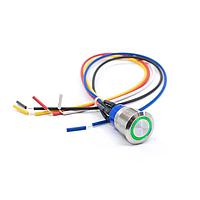 E-Switch ULV4FW3SS304 Anti-Vandal Anti-vandal, SPDT, On-On, Panel Mount, Front, Silver, LED, White, IP67