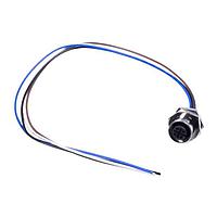 NorComp MPM12A04I12BF01 Sensor Cables / Actuator Cables Male M12 4 Position Front Mount With 12" Wire Leads