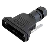 Amphenol CONEC 165X15119X Strain Relief Backshell 9P DSUB HOOD BLACK
