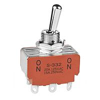 NKK Switches S332 Water tight medium/high capacity standard size toggles DPDT ON-NONE-ON MED/HI CAP