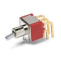 C&K 7201K2AQEG Toggle Switches 0.4VA 20VAC/DC DPDT ON-NONE-ON PCB