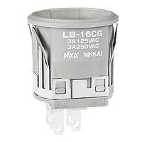 NKK Switches LB16CGW01 Pushbutton Switches SPDT ON-ON GRAY ROUND BODY ONLY