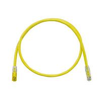 Panduit UTPK6A14YL Cat 6a Keyed Copper Patch Cord, Cat 6A, Yellow