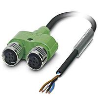 PHOENIX CONTACT 1436165 Sensor Cables / Actuator Cables SAC-4PY- 1 5-PUR/2XF 2x M12 FML 1.5M CBL