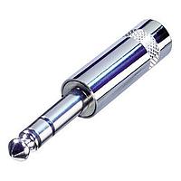 REAN NYS202L Phone Connectors Plug 1/4" stereo Ni/Ag OD to 7.5mm