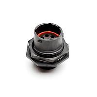 Amphenol SINE Systems RTS714N8P Connectors Receptacle, jam nut, 8 positions, size 14, pin contact, NBR seal