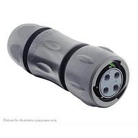 Eaton Souriau-Sunbank UTSX6JC12E4S Plugs Plug, with cable gland backshell, with 4 female solder contacts, IP68/69K in unmated conditions