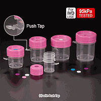 Simport SP.C575.20 PP Container, Specimen, with PE Screwcap, 20㎖, Φ35×h53㎜